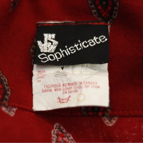 Sophisticate Vintage boho red dress - Picture 4 of 6